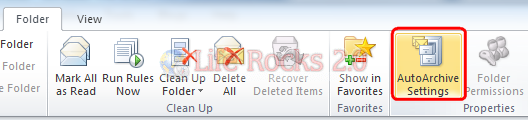 AutoArchive folders