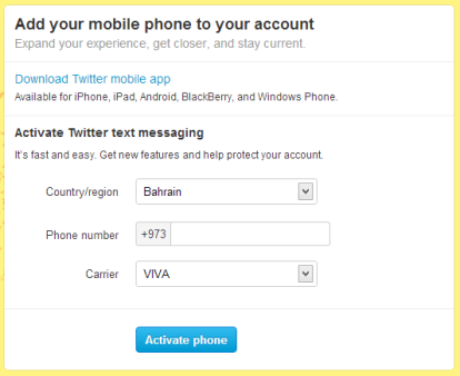 Enter mobile number