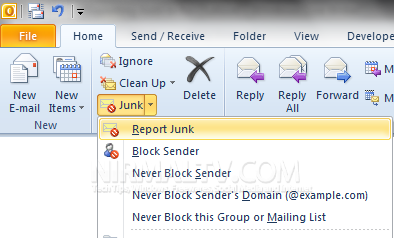 Report Junk Email