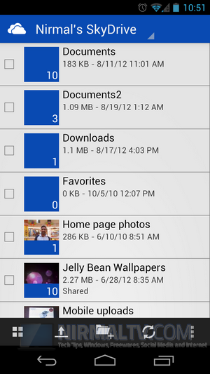 SkyDrive for Android