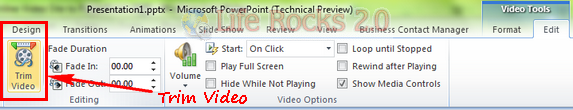 Trim Video in PPt