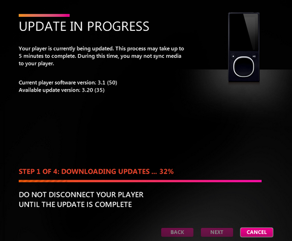 Update Zune Firmware