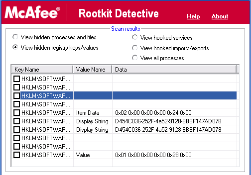 Rootkit Removal Tool: McAfee