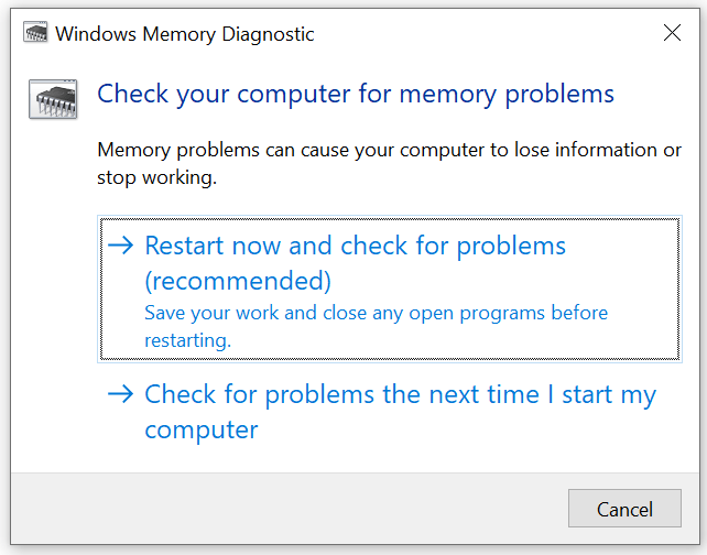 Как диагностировать проблемы с оперативной памятью в Windows 10 1